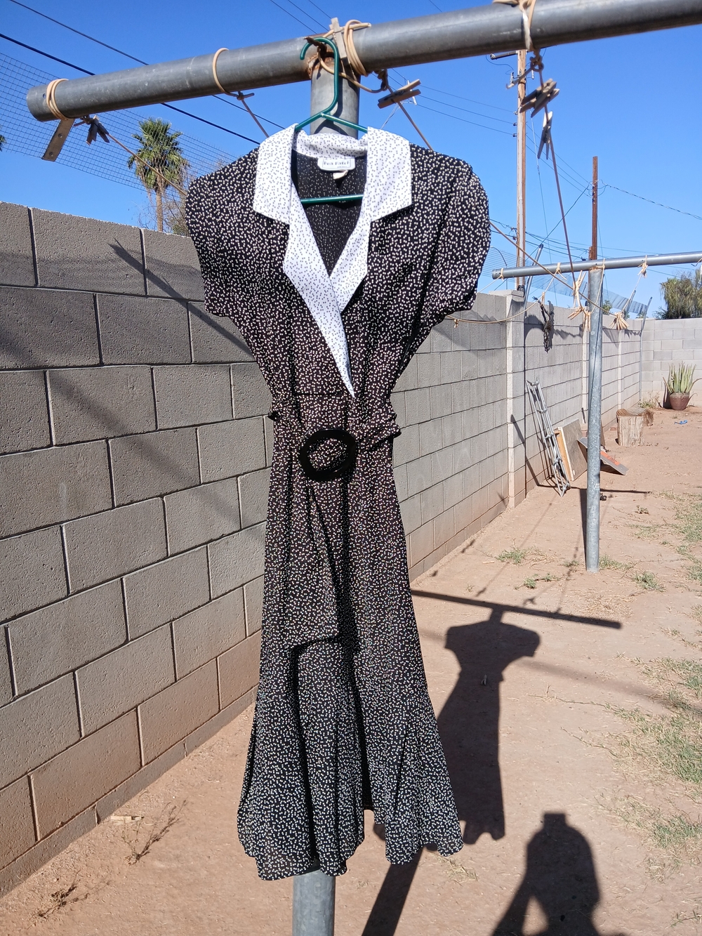 Pola Dot DressUrban Outfitters Black Dress with White Collar